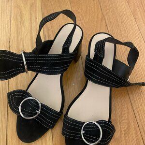 Loeffler Randall Suede Buckle Heels